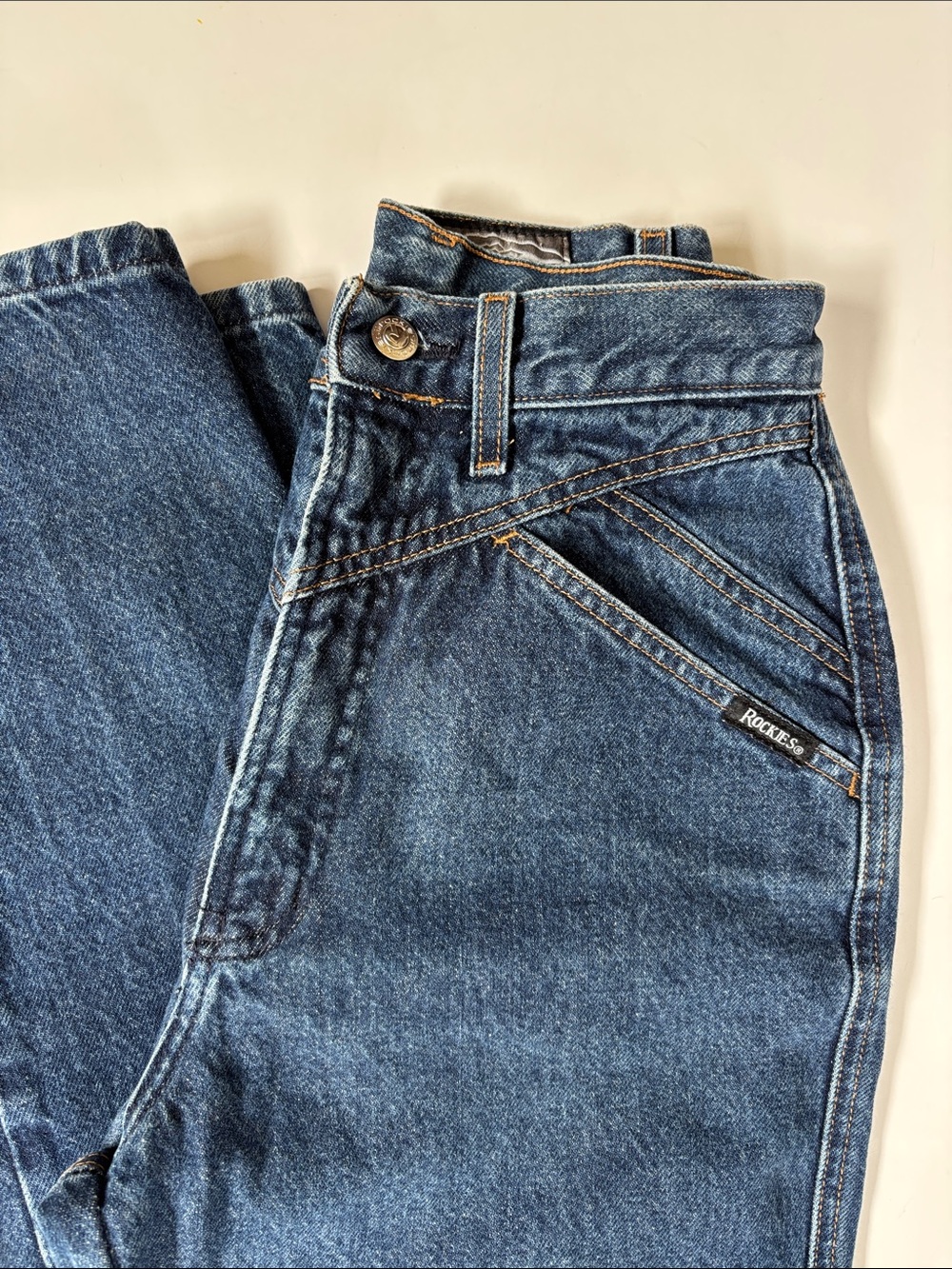 Rockies Rocky Mountain Jeans Bareback Vintage Western Long Inseam Womens 7/8